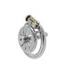 Men Short CB Lock Penis Cage Cock Lock Stainless Steel Chastity Lock Sex Toy Femdom BDSM Cock Ring Ball Stretcher