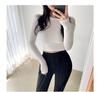 Korean Dongdaemun Trendy Tight Long Sleeve T-shirt: Sexy & Versatile with Big Bust and Waist Display