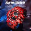 FOXBOX Militäruhr für Herren LIGE Luxus Sport Chronograph Herren Armbanduhr Wasserdicht Quarz Große Uhr Digital Herrenuhren+Box