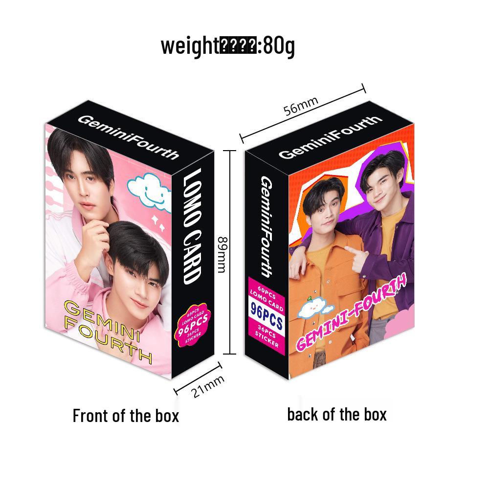 96PCS Thailand GEMINIFOURTH Album LOMO Photo Card & Sticker Set Small