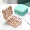 Jewelry Box Jewelry Organizer Display Travel Jewelry Case Boxes Portable Earring Holder Leather Portable Storage Zipper Box