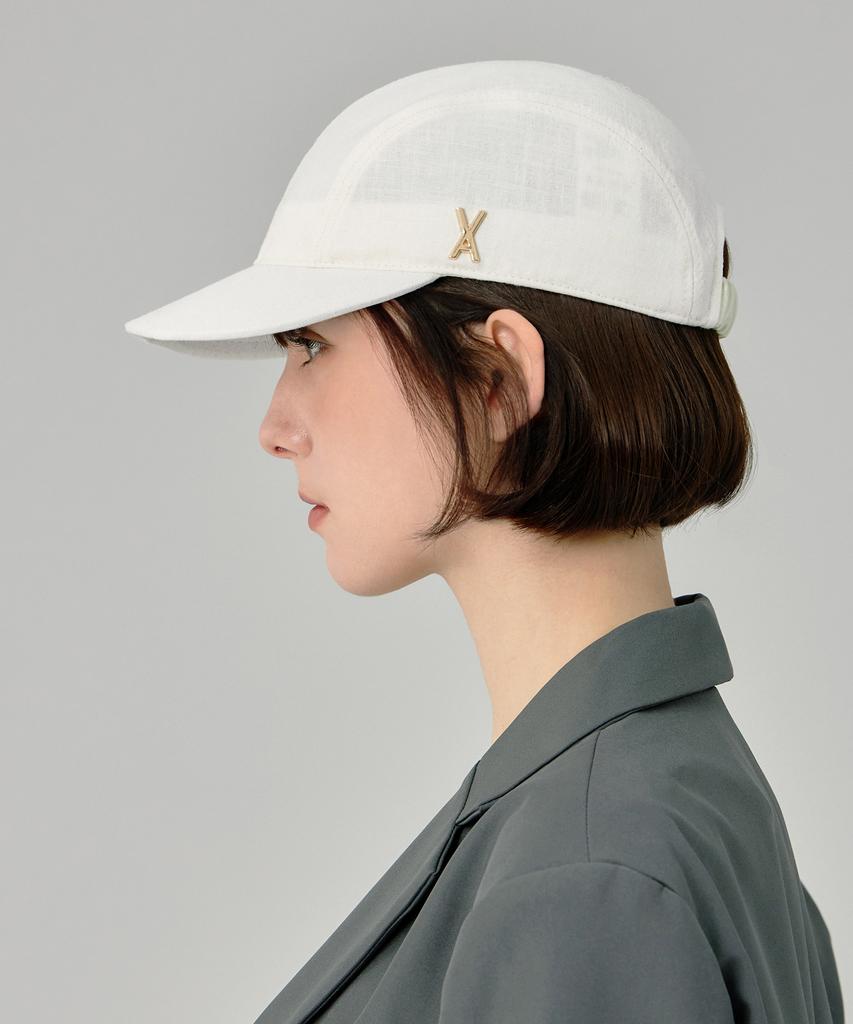 Bajal Va Studded Glossy Scrunchie Cap Ivory