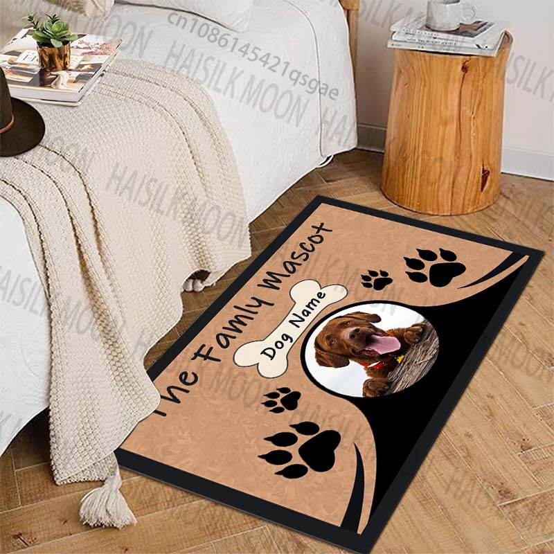 Personalisierter benutzerdefinierter Haustiername Foto Teppich Geeignet für Schlafzimmer Wohnzimmer Sofa Türbereich Teppich Verschiedene Größen Luxusgeschenke