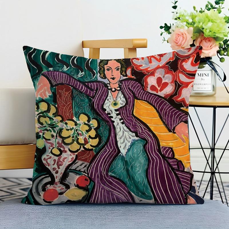

Креативная картина маслом напечатанная декоративная наволочка для спальни гостиной квадратная подушка наволочка 45x45cm