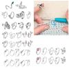 10pcs Crochet Rings Adjustable Thumb Rings for Knitting Hobbyists Yarns Rings Convenient Finger Holders for Hand Weaving
