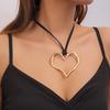 Heart Pendant Necklace Vintage Aesthetic Love Inspired Choker New Fashion Romantic Heart Necklace for Women