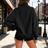 Women's Long Sleeve Turtleneck Sweatshirt Color Casual Pullover Top