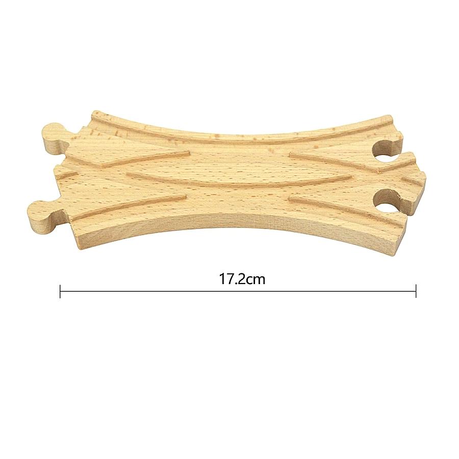 Educational Toy for Child New Kinds Wood Track Accessories Beech Wooden Train Track Railway Toys Fit Biro Wooden All Brand Track