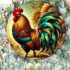 Vintage Rooster Metal Wall Decor, Farmhouse Art for Living Room, Rustic Sign for Home Indoor Outdoor