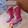 Botas para Niña Botas de Nieve para Niños Pequeños Caña Media Brillo Botas Vaqueras Estilo Western Otoño Niños Mayores Niñas para Montar Botas Talla 27-36 Zapatos para Niños