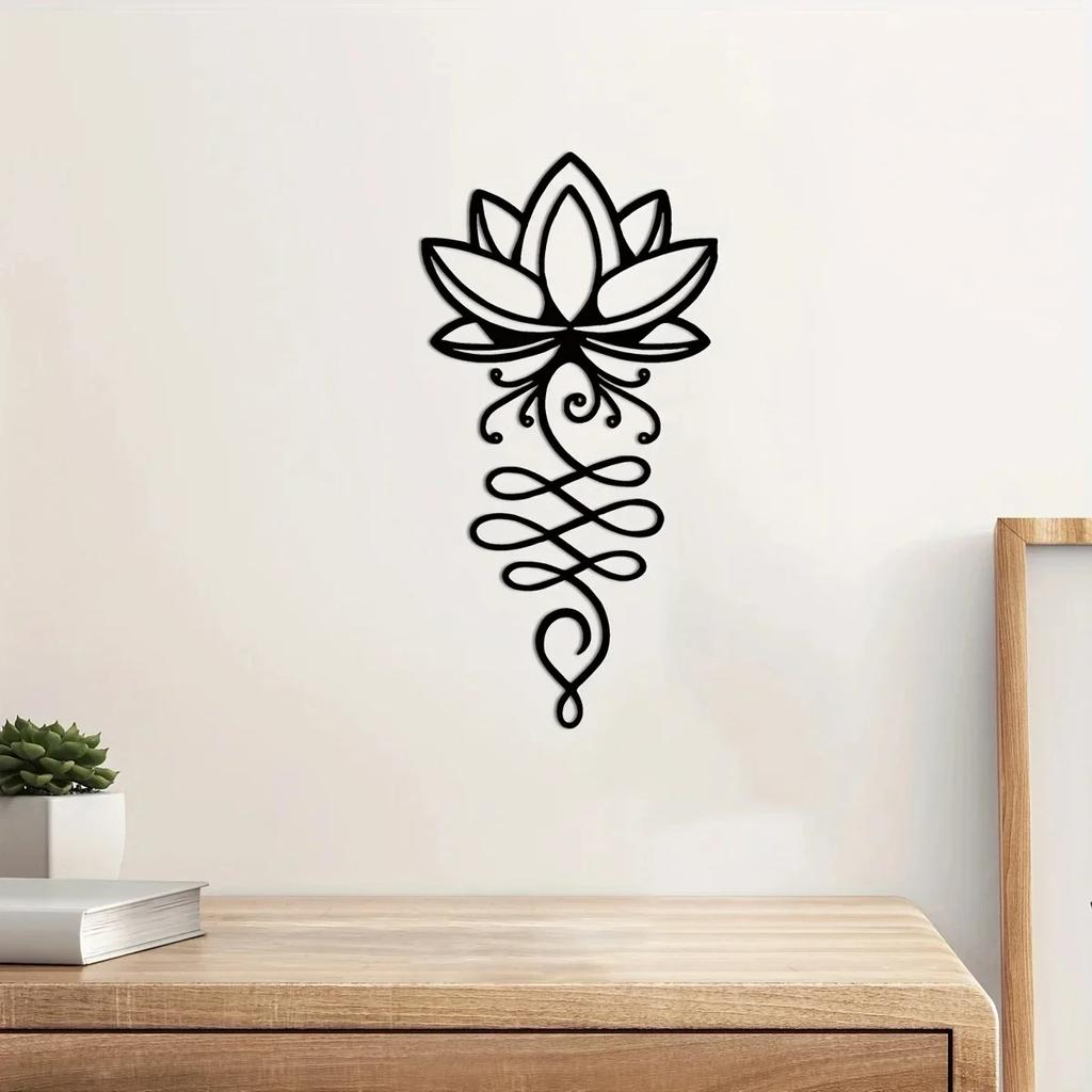Metal Wall Art, Spiritual 1pc Metal Wall Decoration, Buddhist Symbol Wall Decoration,Housewarming Decoration Wall Hanging