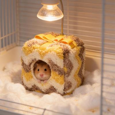 Small Animal Beds Cute Soft Plush Sleeping Winter Warm Plush Hamster Bed For Home Indoor Outdoor For Chinchilla Mice Birds