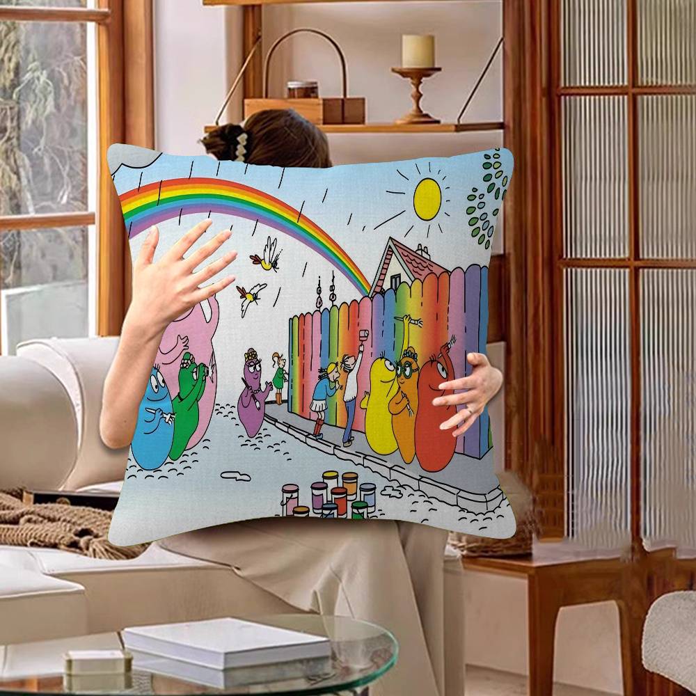 Barbapapa Cartoon Kissen Geschenke Heim Büro Einrichtung Schlafzimmer Sofa Auto Kissenbezug Hülle 45x45cm
