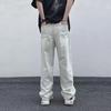 Men's Summer Korean Straight Casual Pants - Retro American Style Ripped Jeans