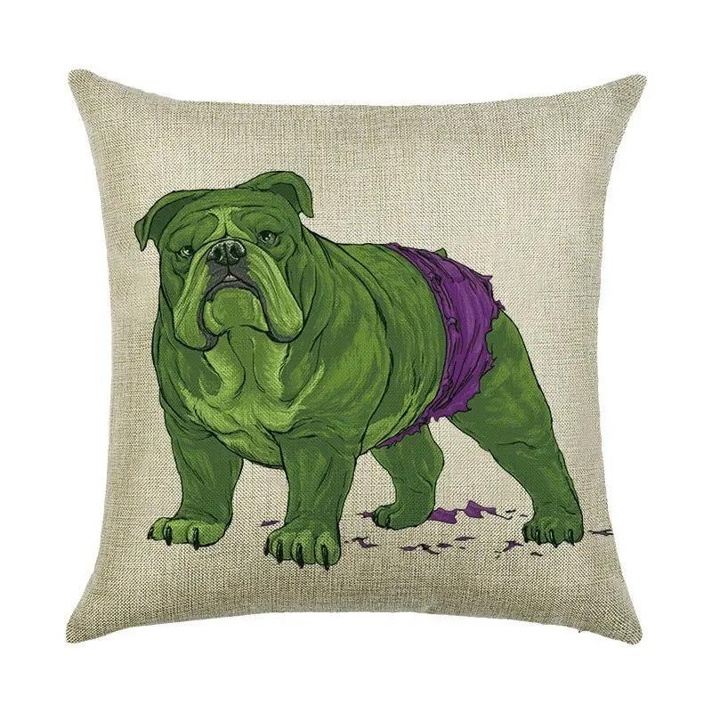 Cartoon Digital Print Pattern Linen Pillowcase Office Car Home Sofa Decorative Cushion Cover