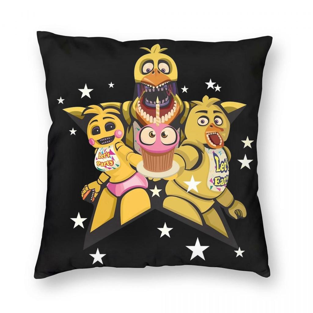 FNAF At Freddys Pillowcase Soft Fabric Cushion Cover Decorations  Throw Pillow Case Cover Home Zipper 4040cm