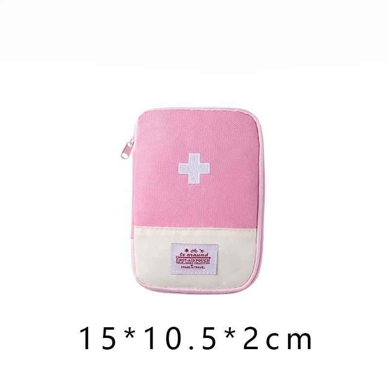 1pc Home First Aid Small Medicine Kit Home Medicine Storage Travel Outdoor Mini Portable Small Box Medical First Aid Kit 4colors