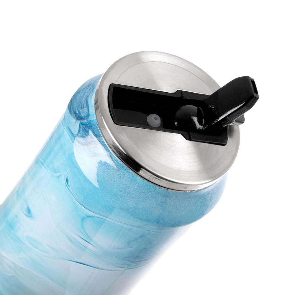 Kubek Termiczny Puszka Termos Bidon na Napoje Ciepłe Zimne Niebieski 0,7L