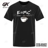 Energy=Milk+Coffee Printing Men T Shirt Casual Breathable Vintage Funny Cotton Loose Tees Shirts Street Oversized T-Shirts Man's