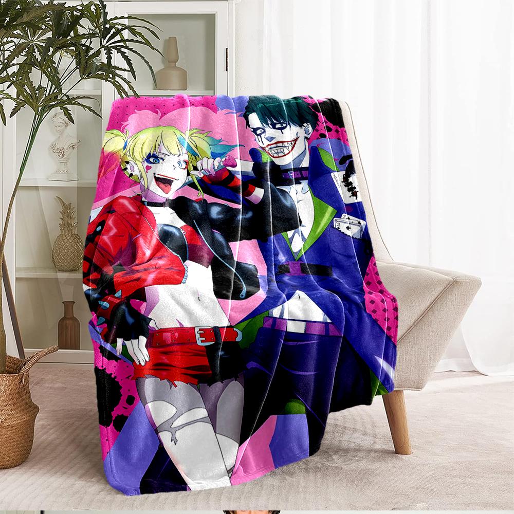 Joker Theme Printed Blanket - Perfect for Couch, Bed, Travel & Outdoor Use | Machine Washable, Cozy & Durable.