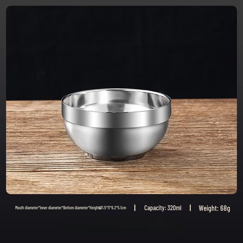 304 Stainless Steel Double-Layer Insulated Bowl