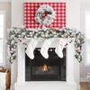 6Ft Artificial Christmas Pine Garland Decor, Non-Electric Winter Holiday Greenery for Mantel Fireplace Table Centerpiece