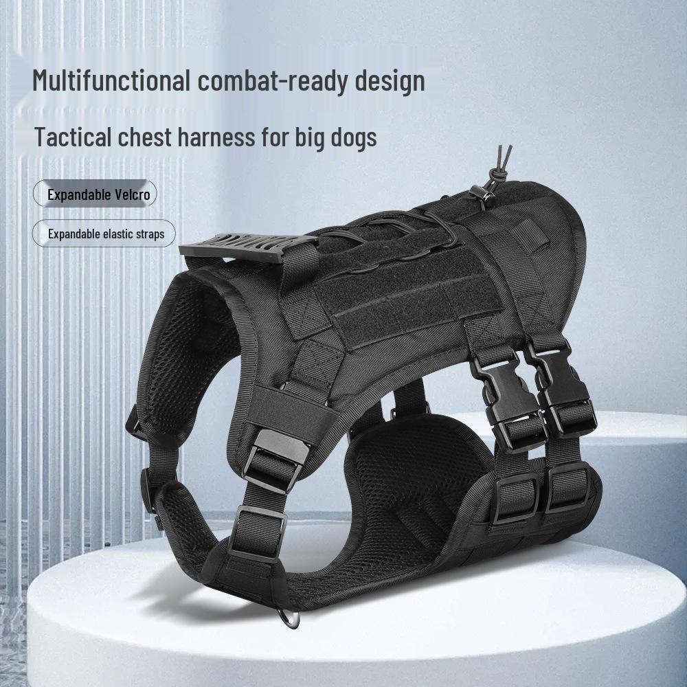 Multi-Functional Tactical Dog Harness & Leash for Large Dogs