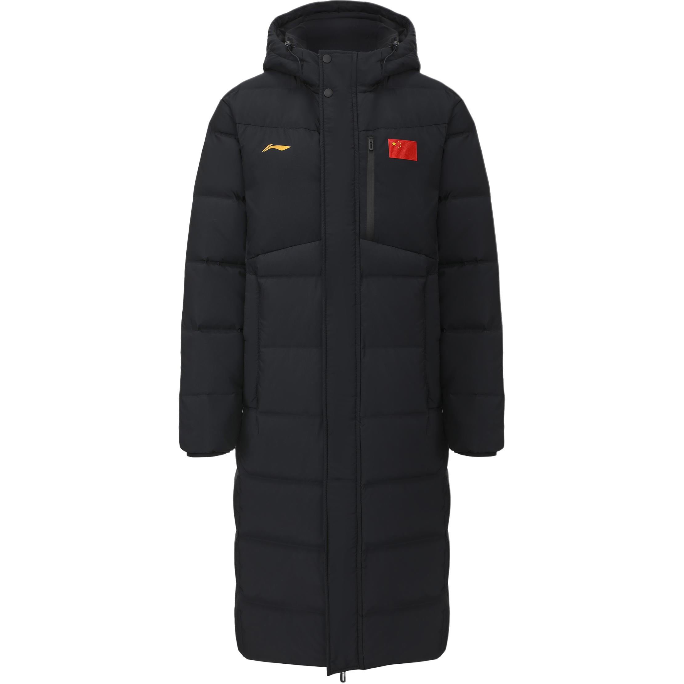 

Li-Ning Серия Honor Удобный Простой Длинный Пуховик с Капюшоном Унисекс Верхняя одежда AYMV791-1 XL