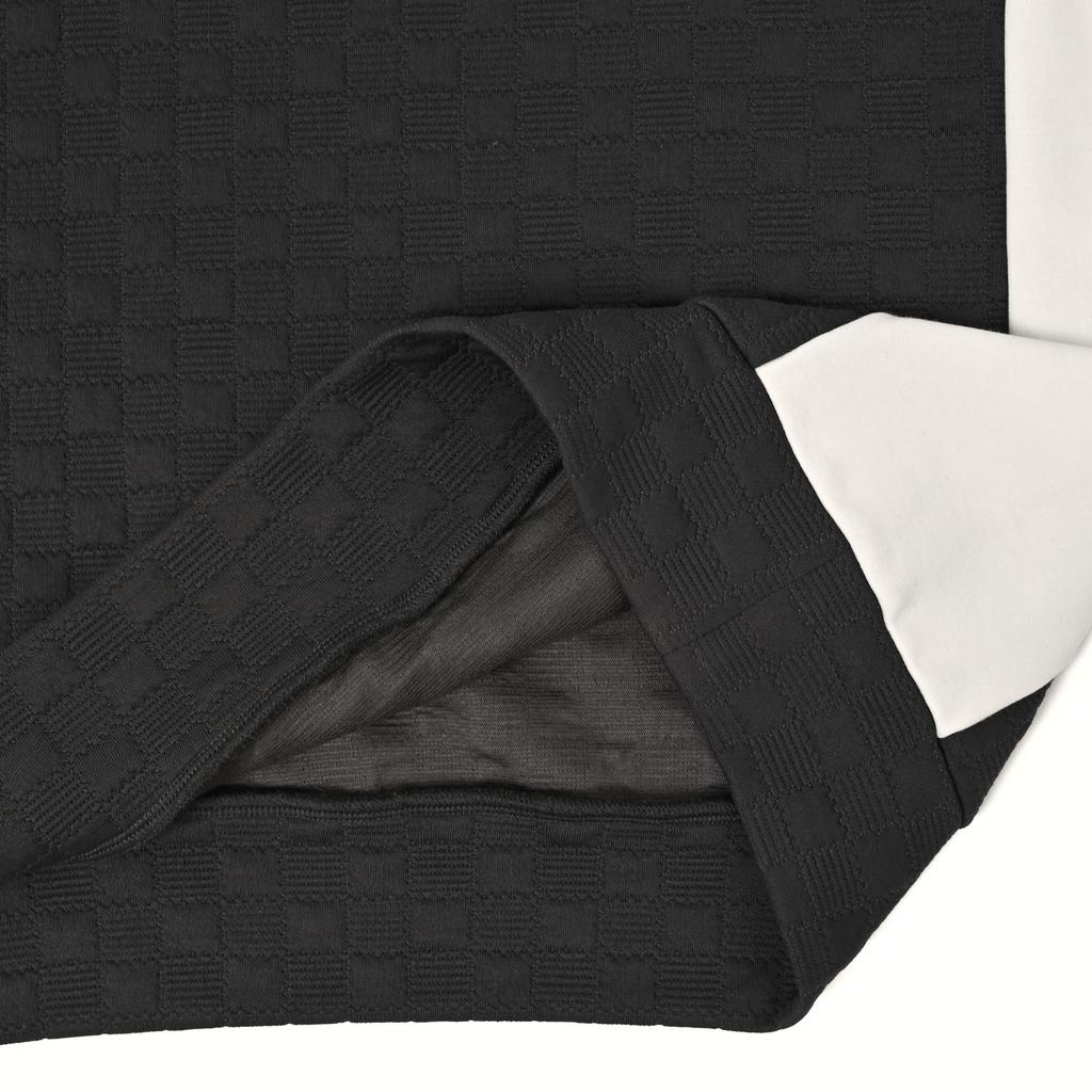 Delsol 7905 Ripple Long Sleeve Set 2025 Golf Elastic Ripple Plus Skirt and 4L Half-Zip (GRY) Fall/Winter Women's Wear, Waist, Pattern, Half-Zip,