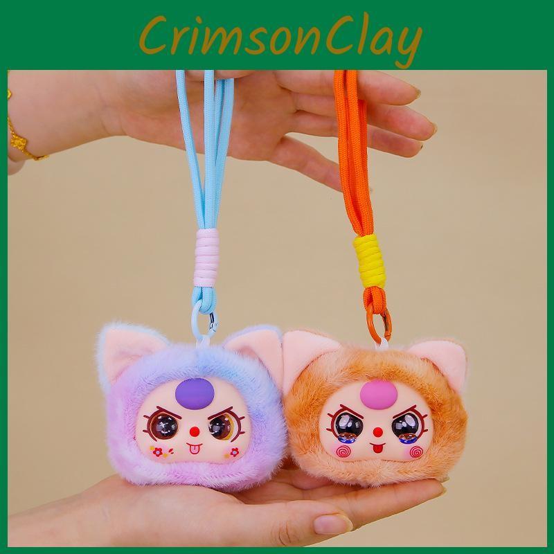 Cat Head Cute Plush Keychain Toy Children Backpack Decoration Gifts Festival