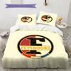 Juego de Colcha con Patrón Feyenoord Rotterdam Decoración del Hogar Regalo (1 funda nórdica + 2 fundas de almohada sin relleno.)