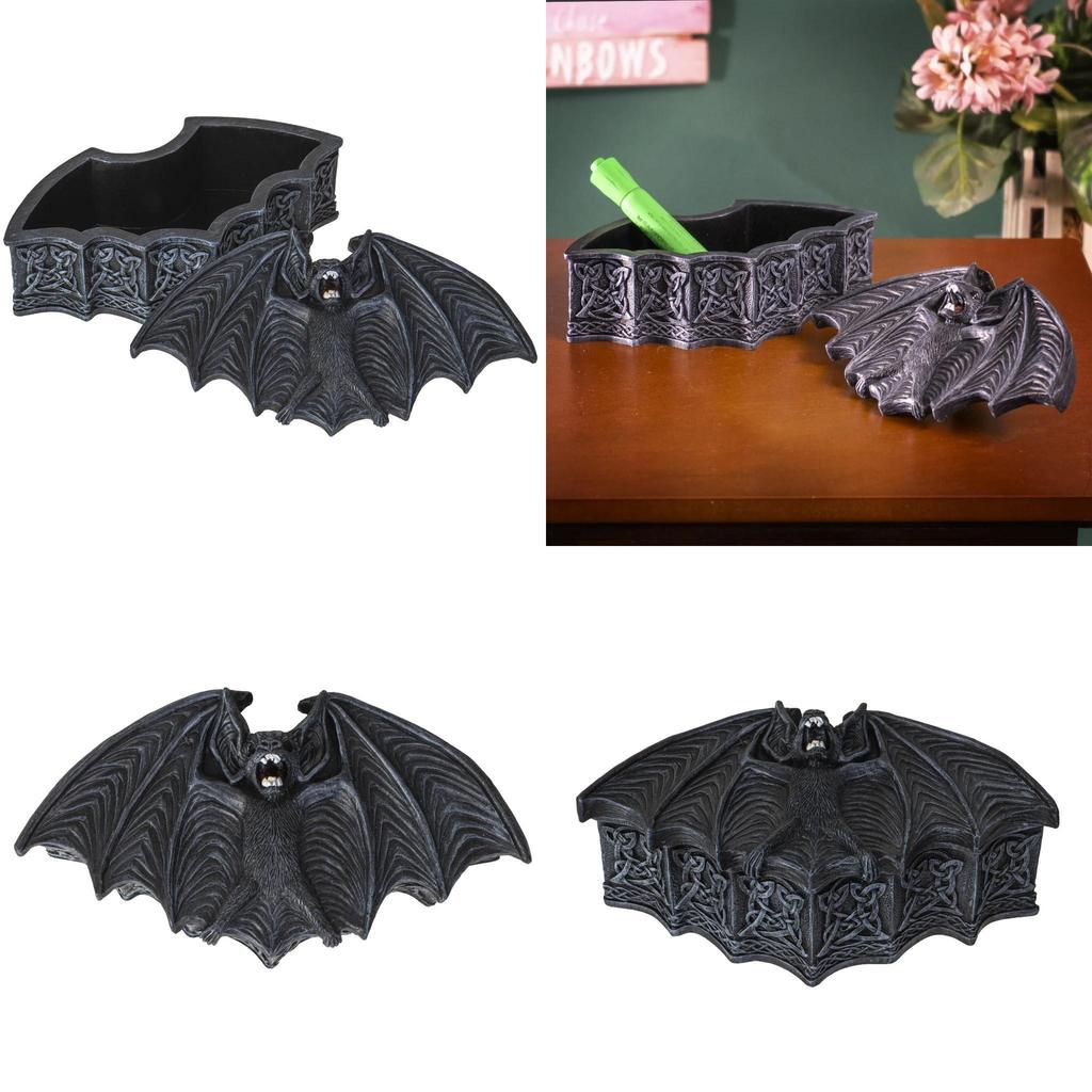 Exclusive American Style Resin Bat Storage Box Perfect For Halloween Party Decor And Home Use