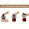 Ergonomic handle can opener - an easy-to-grasp bottle and cap remover, suitable for cans, bottles and cans,
