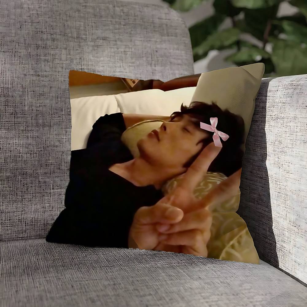 Lee B-Byung H-Hun Pillow Case For Sofa Decor Home Car Office Living Room Printing Cushion Cover Decorations and Protector