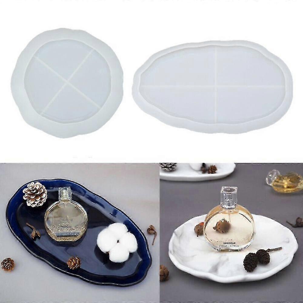 Hmwy-Silicone Coaster Mould Resin Casting Tray Agate Epoxy Diy Craft Mold