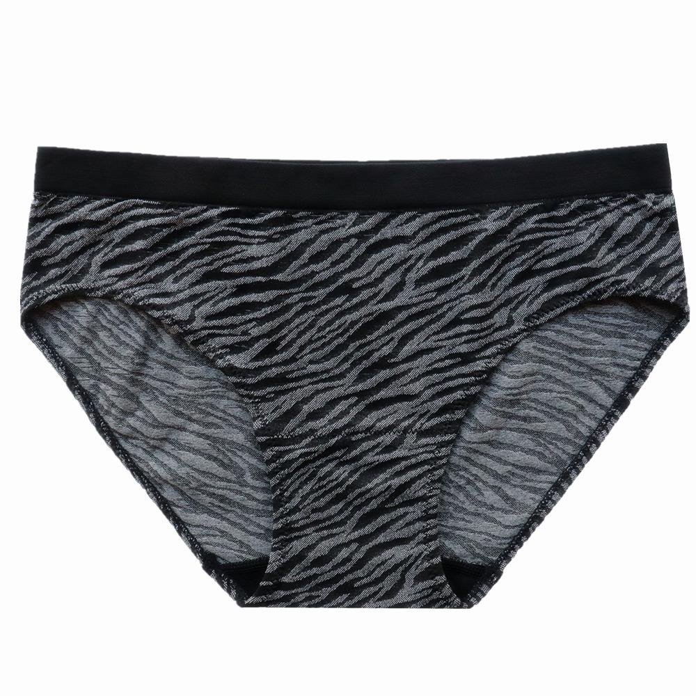 Intimo da donna Nudo Ammoniaca Traspirante Stampa zebrata Mutandine a vita bassa Mutandine da donna comode solleva fianchi