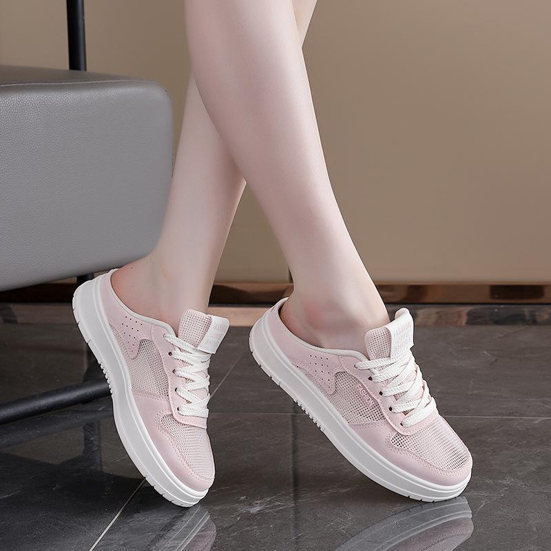 2025 lato małe białe buty nowa wersja koreańska ins studentki siateczkowe oddychające klapki zewnętrzne buty codzienne HL-709