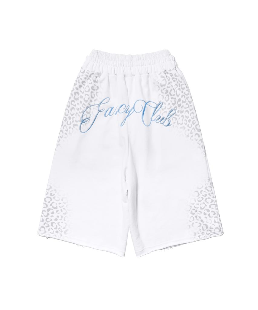 FANCY CLUB Leopard Sagging Bermuda Shorts (White) F26Qd403