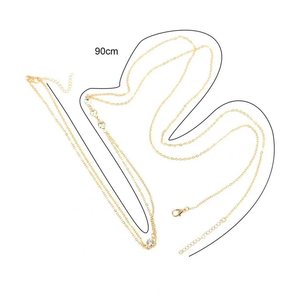 Attractive Women Cross Bikini Chest Body Chain Female Waist Chain Lady Cross Bikini Belly Chain Body Jewelry Daily Wear