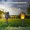 LED Solar Flame Light Outdoor,Waterproof 12LEDs Torches Landscape Lamp for Outdoor Courtyard Garden Yard,Halloween Decorations