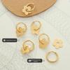 18K Gold Plated Stainless Steel Christmas Flower Ear Cuffs - European & American Style, Influencer-Approved, Cute Earrings.