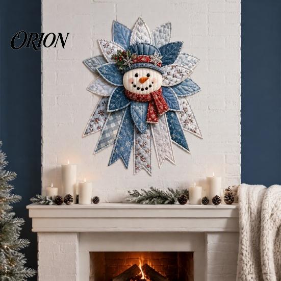 Einfache Nähbastelarbeiten für Partys Festlicher gesteppter Weihnachts-Türbehang DIY-Kit, Immergrüner Baum, 3D-gepolsterte Patchwork-strukturierte bauschige Stoffschleifen