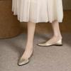 Woman Flats Pointed Toe Moccasins Shoes for Women Silver Slip-on Beau Today Lastest Casual Chic Point Offer Cheap Clearance Shoe
