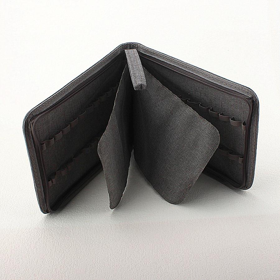 48 Fack Reservoarpennefodral Pennfodral Påse Väska Canvasfodral för 10/24/ Pennor Svart, Blå, Grå