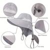 Lightweight UV Hat Men's or Women's Summer Outdoor Sunshade Cap Large Brim Sun Hat Face Shield Neck Protection Fishing Sunscreen