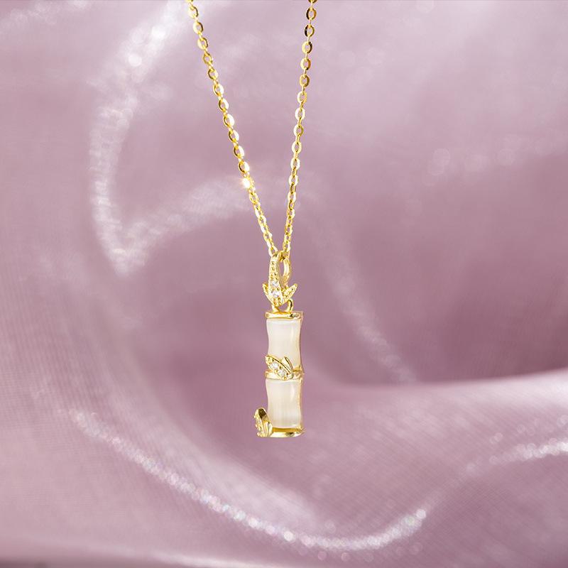 

Ожерелье Banyan Tree S925 Silver Bamboo Clavicle - женский корейский модный дизайн NS860 золотой