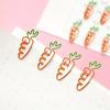 10/20pcs Cute carrot-shaped paper clips - Pastel orange & green, for office Decorations,Party Favors, Bulletin Boards