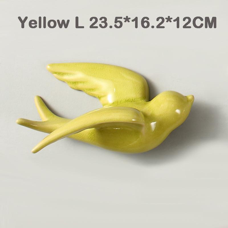 1 szt. Skandynawska ceramiczna rzeźba ptaka 3D dekoracje ścienne sztuka ptaki rzeźba do zawieszenia na ścianie figurka zwierzęcia styl europejski ozdoby do domu