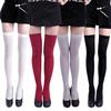 Pair of Stockings Pure Color Opaque Thigh High Casual Over Knee Women Spring