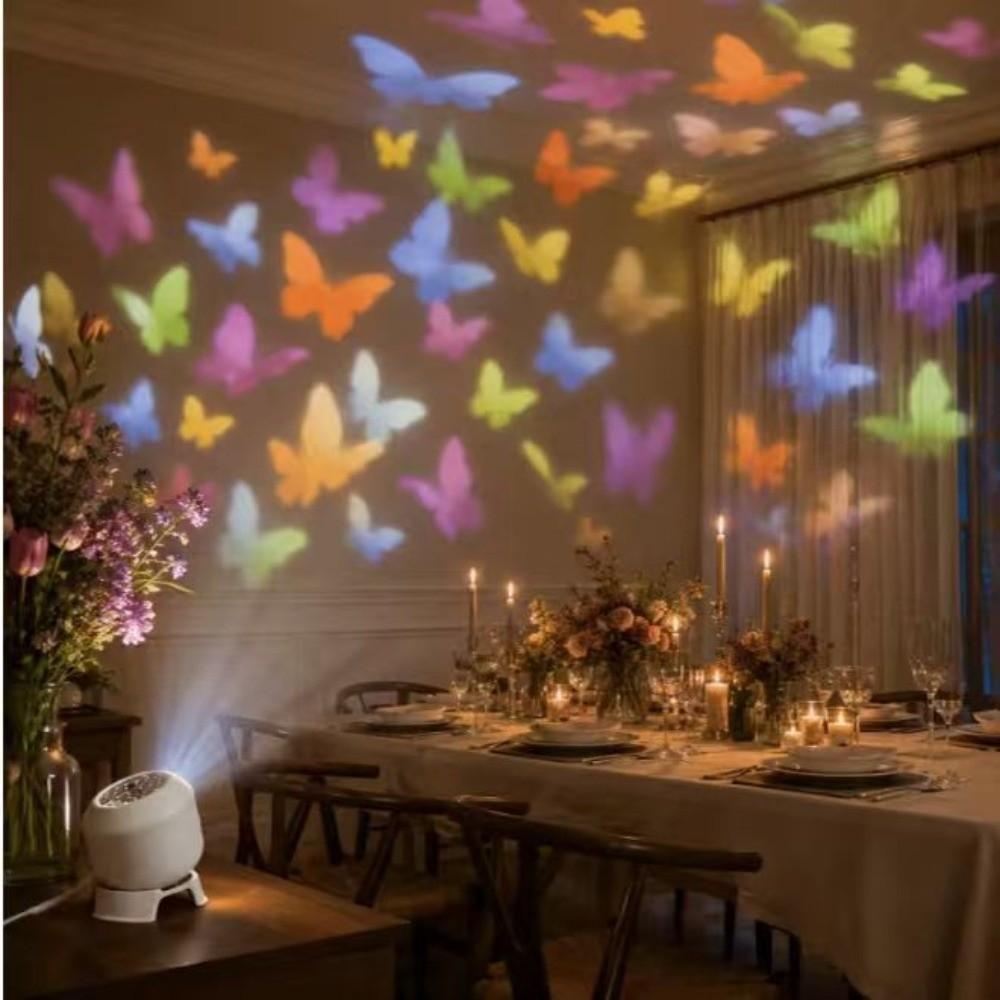 Soft Glow LED Projection Lamp Dynamic Projection Ambient Night Light Party Decoration
